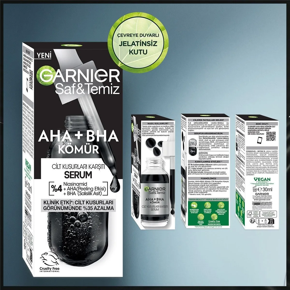 جزئیات و زوایای دیگر سرم لایه بردار گارنیر AHA  BHA